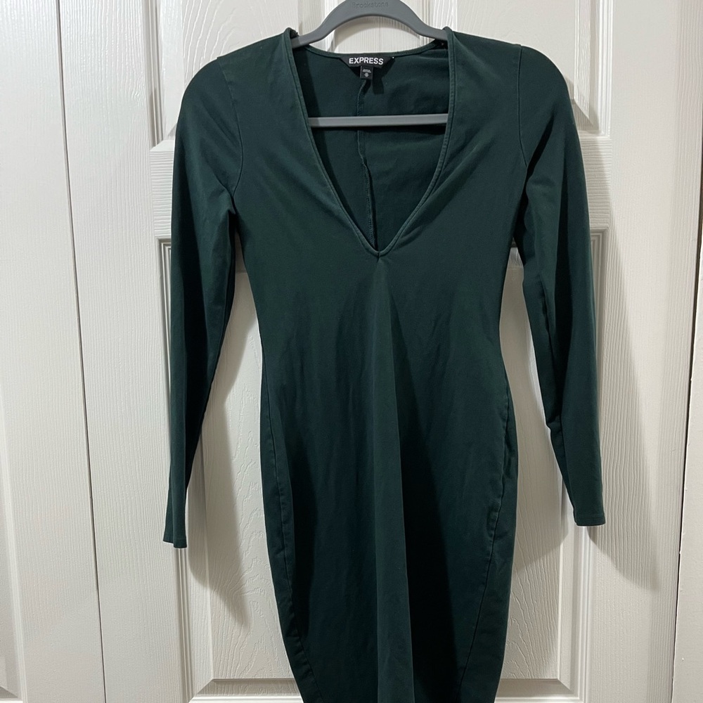 V neck mini dress